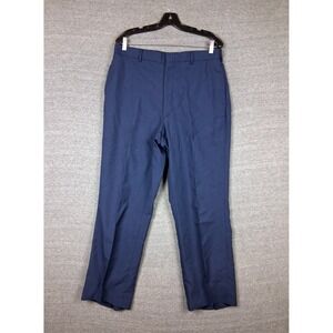 Defense Logistics Agency Mens Pants 35R Navy Blue Slacks Dress Wool Military